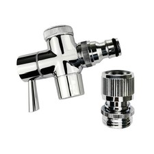 Brass Faucet Diverter Valve with Quick Connection, Chrome