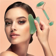 Gua Sha Board 2PCS Massage Stone For Facial Body Skincare Roller Scraping Massag