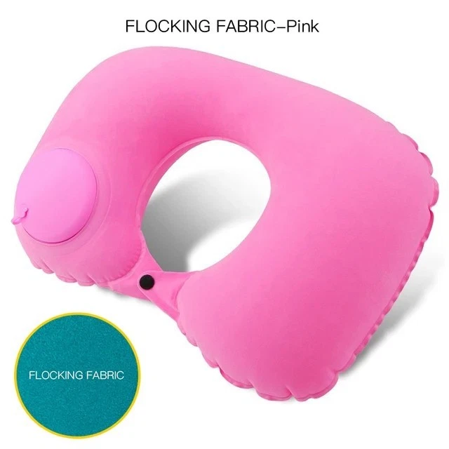 Inflatable U-Shape Travel Neck Pillow Portable Foldable for Outdoor Trips