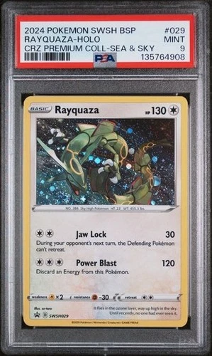 2024 POKEMON SWSH BLACK STAR PROMO #029 RAYQUAZA-HOLO PSA 9