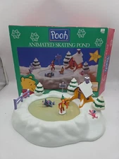 Noma Pooh Animated Skating Pond Winnie The Pooh Disney Working *READ* NO MUSIC