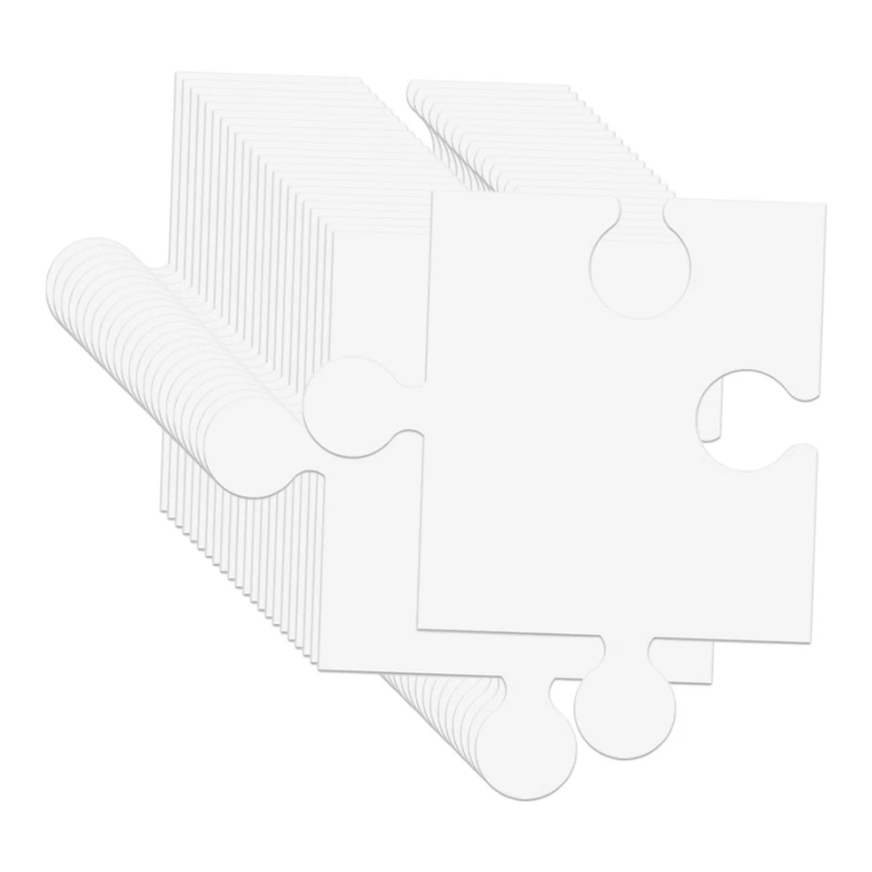 24 puzzle in cartone bianco, multiuso, 30,5 cm x 28 cm - Immagine 2 di 4