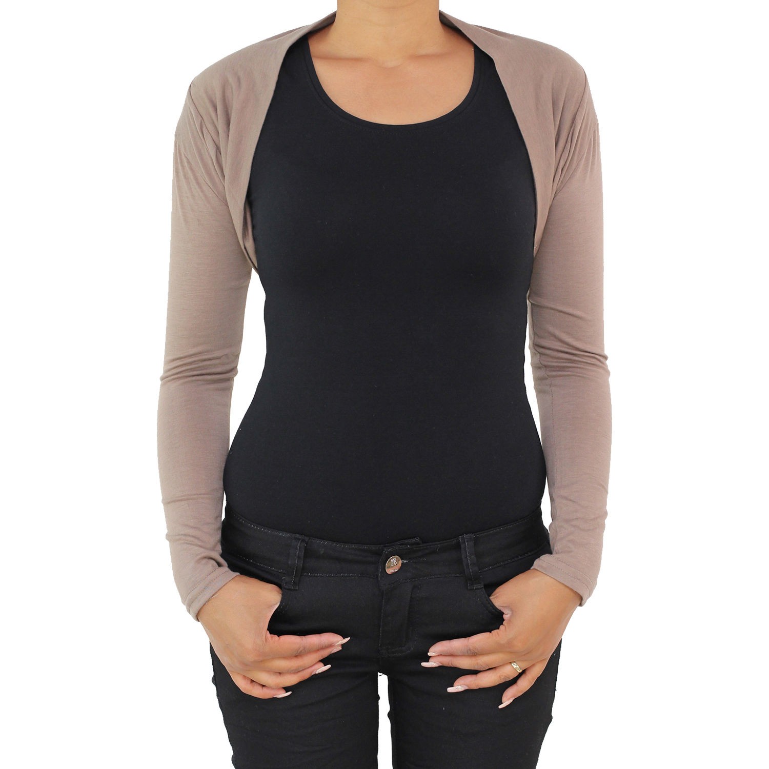 Bolero Jäckchen Bolerojäckchen Cardigan Schulterjacke Einheitsgrößen in 9 Farben