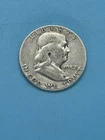1952-D Benjamin Franklin Silver Half Dollar 90% Silver