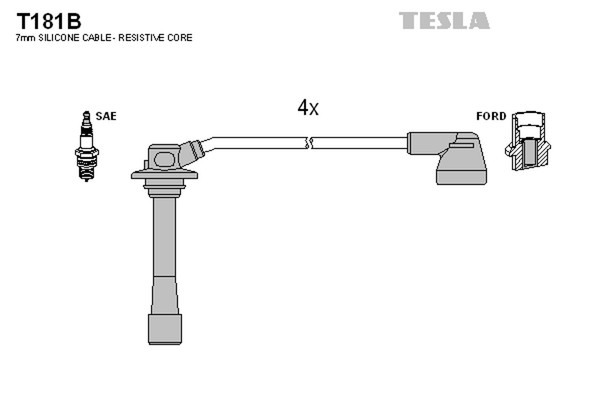 Tesla ZüNdleitungssatz T181B FüR GW Mazda 626 GF 5 Hatchback Station Wagon GF8P-image