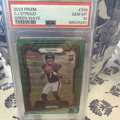 2023 Panini Prizm - Rookies C.J. Stroud #339 Green Wave Prizm (RC) PSA 10