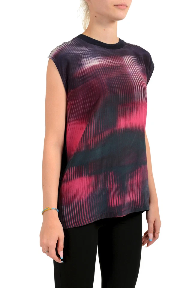 Blusa Top Hugo Boss Para Mujer "Elaida" Multicolor Sin Mangas Foto 2 de 4
