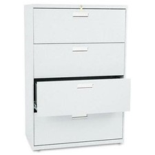 The Hon 684LQ Brigade 600 Series File Cabinet 4 Drawer Steel Gray