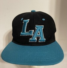 LA City LOS ANGELES CA Baseball Cap Truck Hat California Adjustable Black Blue