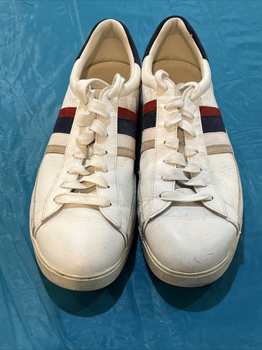 RARE Paul Smith Rabbit White Leather Stripe Sneakers Size 10