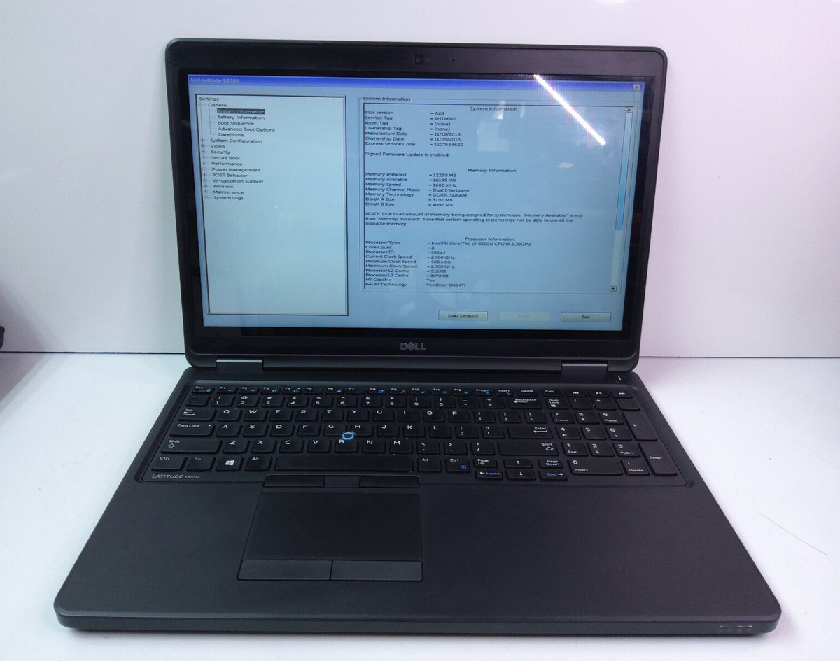 Dell Latitude E5550 Laptop i5-5300U 2.3GHz 12GB RAM 256GB Dell Latitude E5550 Laptop i5-5300U 2.3GHz 12GB RAM 256GB