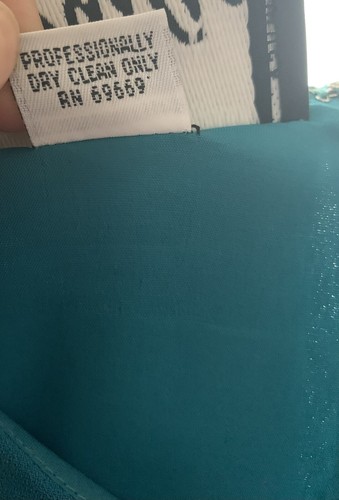 Vintage Ursula of Switzerland Dress 16 Drop waist teal 80s made in USA Granny - Picture 12 of 13