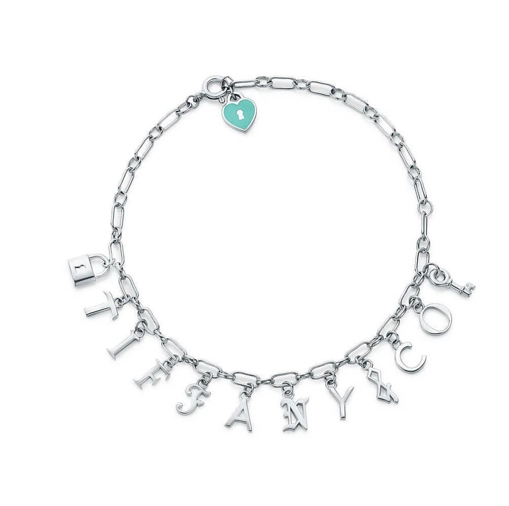 Tiffany & Co. Silver bracelet with letter charms