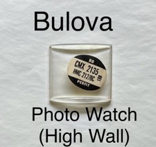 Rare NOS Vintage 1950s Bulova Flip-Top Photo Watch High Wall Glass Crystal
