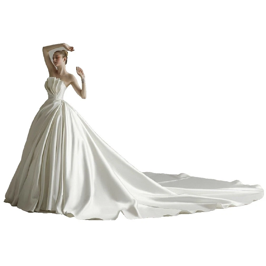 Satin White Plus Bridesmaid Dresses