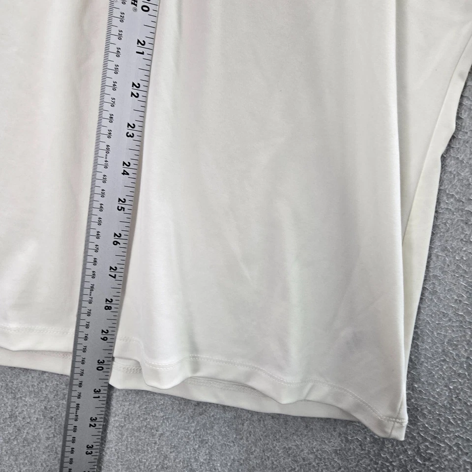 Top Susan Graver Mujer 3x Blanco Essentials Camisa Manga Corta Cuello en V Foto 2 de 4