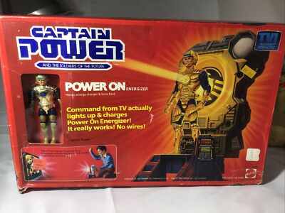 Vintage Mattel Captain Power Power On Energizer & Figure