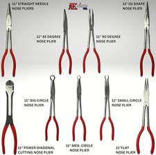 9pc 11 Long Nose Plier Set + Storage Pouch Sp...