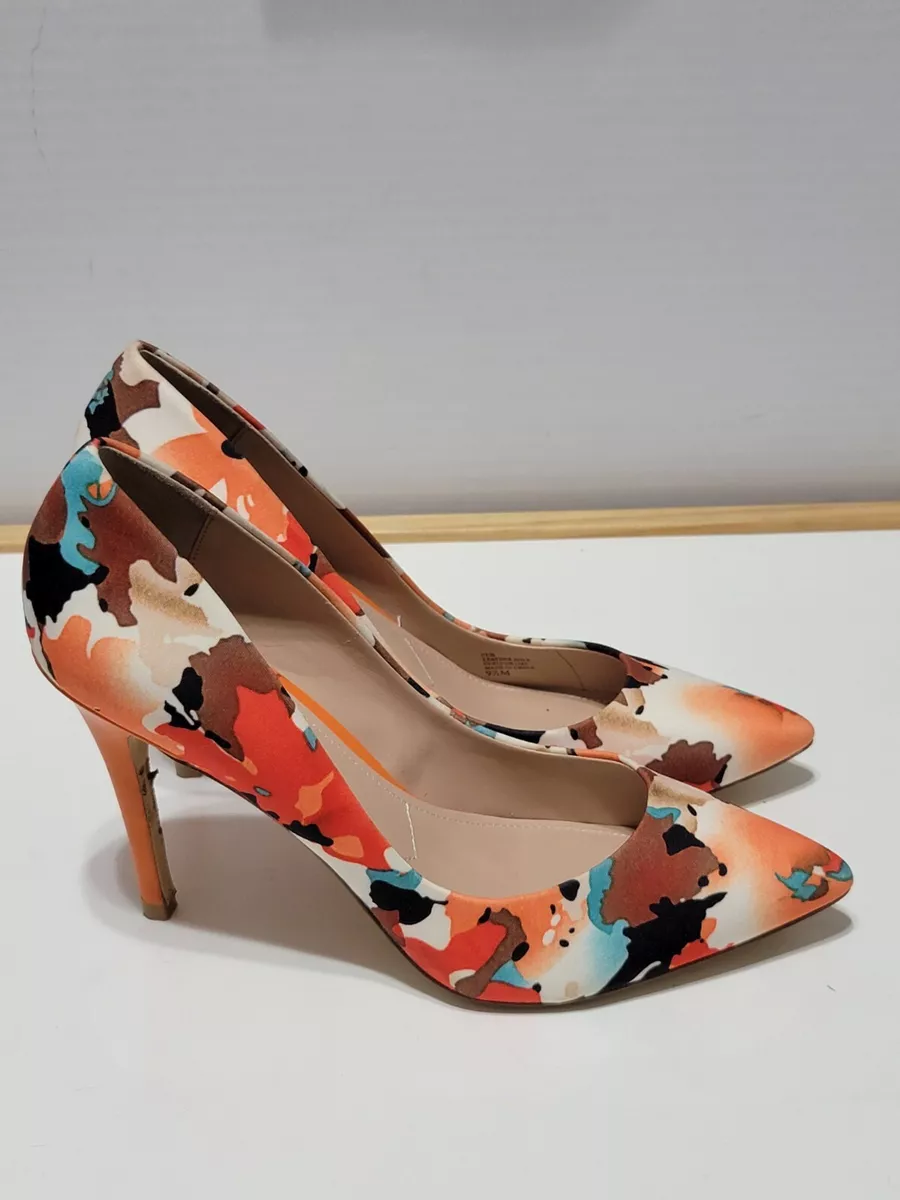 Orange floral deals heels