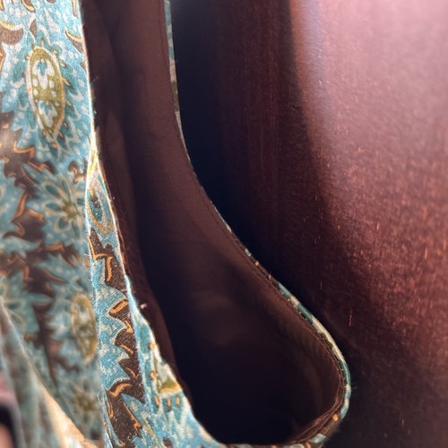 cynthia howie Silk Outfit Green Brown Gold 14 - Picture 10 of 13