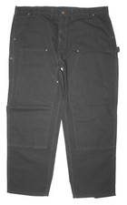 Image of Carhartt B136 BLK Double Knee Dungaree Fit Pants Mens Tag Size 44 x 32 Waist 42"