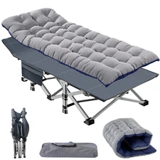 75inch Adult Folding Bed Military Bed Light Weight Folding Rollaway Cot 600 LBS