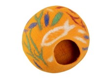 Tangerine Shade Felted Cat Cave For Your Furry Friend Perfect Gift For Your Pet