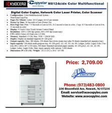 kyocera ecosys m8124cidn a3 colour multifunction laser printer