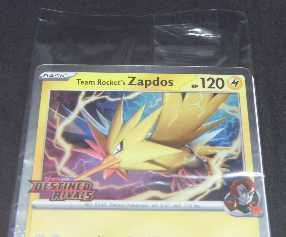 Pokemon Team Rocket's Zapdos MY SG PH Destined Rivals 070/182 English Promo - Image 3 of 4