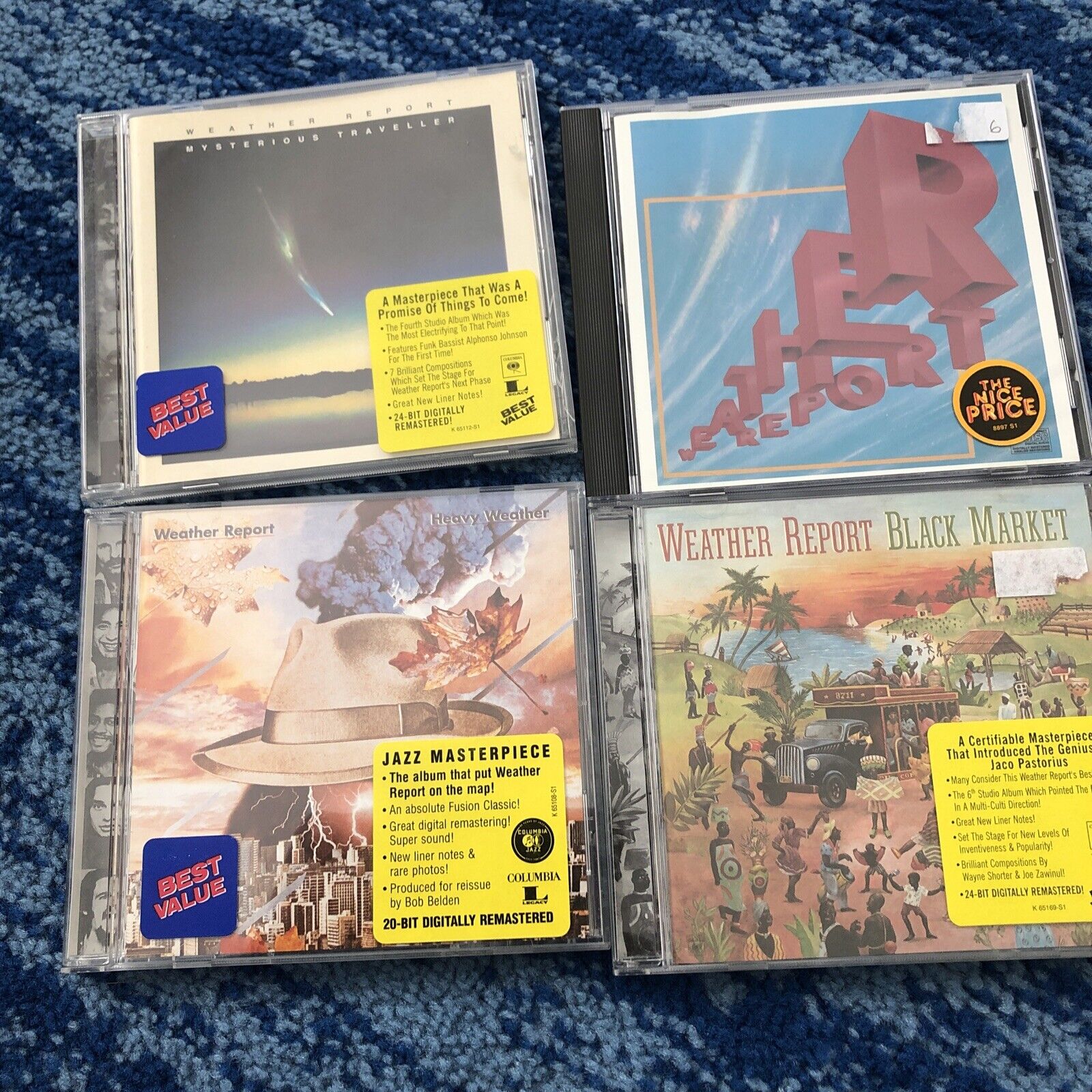 Lot Of 4 WEATHER REPORT CDs Jazz Heavy Weather Black Market Mysterious Traveller