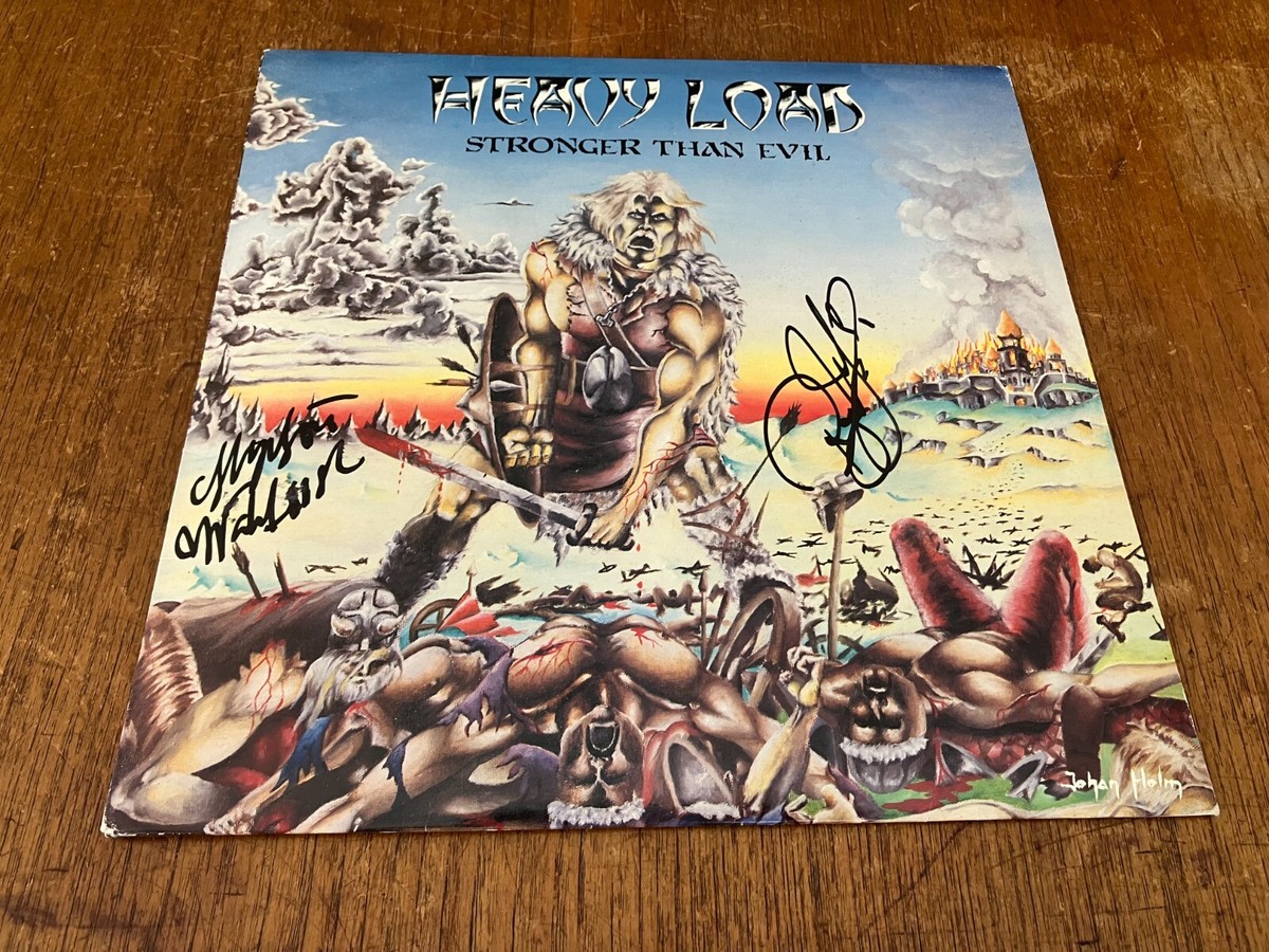 【コレクション放出】Heavy l LP レア メタル 希少 80s HEAVY LOAD Stronger Than Evil LP Vinyl 1983 AUTOGRAPHED w/POSTER