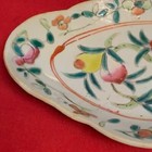 RARE CHINESE 1850-1899 FAMILLE ROSE PEACHES FOOTED OVAL PEDESTAL DISH QING 7 1/2 — photo 10