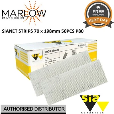 SIA 7900 SIANET NET ABRASIVE NET Sanding STRIPS 70X198MM PK50 P80