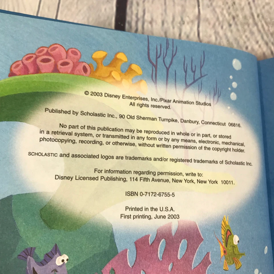 Disney Pixar Buscando a Nemo Maravilloso Mundo de la Lectura HB Libro Escolástico 2003 Foto 4 de 4
