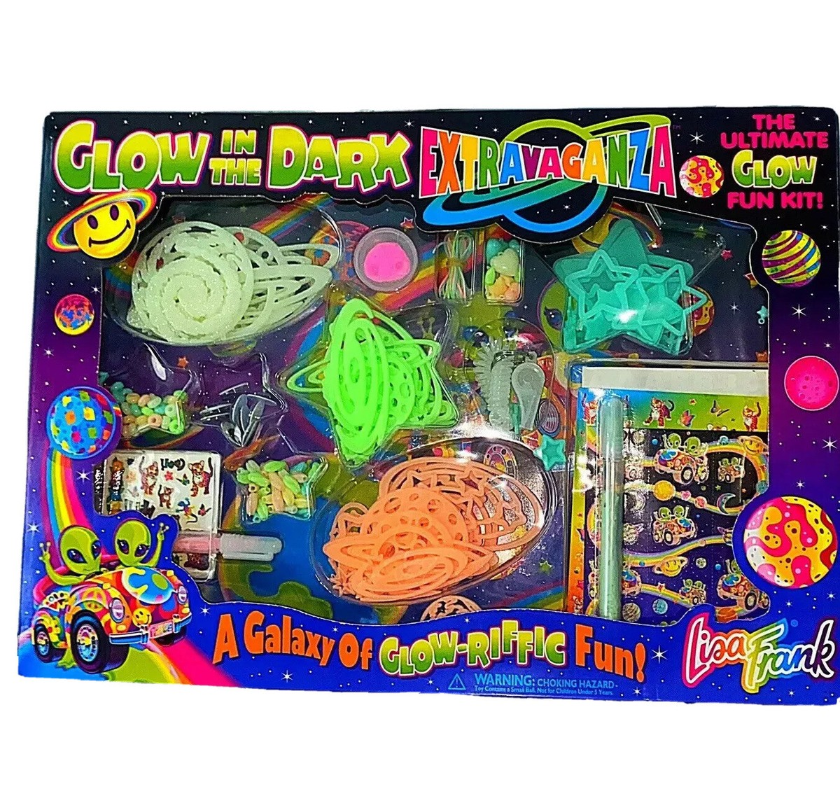 NEW SEALED! Lisa Frank Zoomer Zorbit Aliens 90s Glow In The Dark