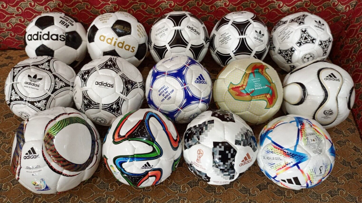 Adidas historical mini ball 14 pcs set 1970 to 2022 FIFA world cup