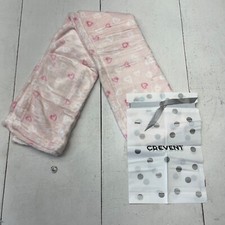Crevent Pink Heart Lap Blanket with Bag Size 30"x40" Plush Baby Girl