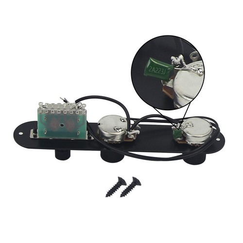 Placa de control de guitarra FLEOR precableada TL metal 3 vías macetas de interruptor perillas para TL - Imagen 6 de 18