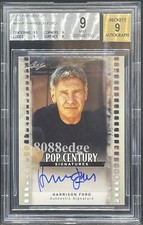 2011 POP CENTURY AUTO: HARRISON FORD #3/5 AUTOGRAPH WITNESS/INDIANA JONES BGS 9