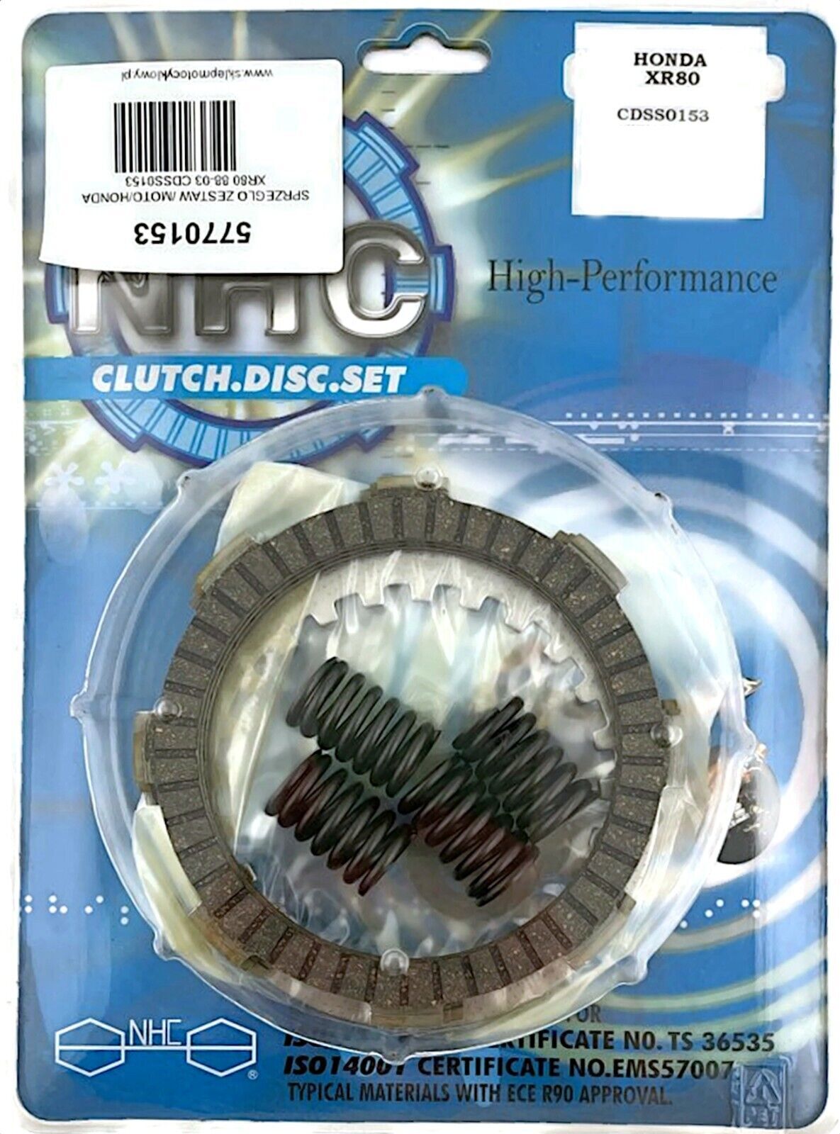 Kit embrayage NHC CDSS0153 résout le patinage moteur sur Honda XR 80 R