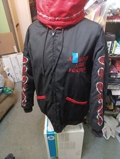 A.l.f. Hooded Jacket. Black With Red Embroidery/red Hood. A--holes Live Forever.