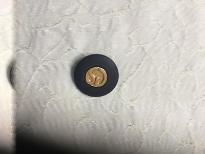 #162 St. John Round Gold Matte Black SJ Logo Replacement Button 7/8 ...
