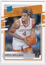 2021-22 Chronicles Draft Picks Basketball Rated Rookies Greg Brown #39