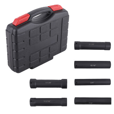 6X 1/2 Inch Drive Heavy Duty Extended Length Extra-Deep Length Impact Socket Set
