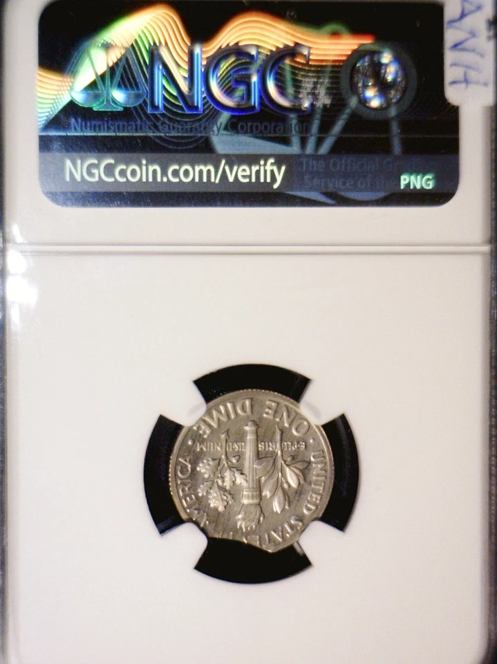 1972s ERROR NGC PR66 CLIPPED Roosevelt Dime Coin NICE RARE Clip GEM PROOF #1 NR - Image 2 of 4