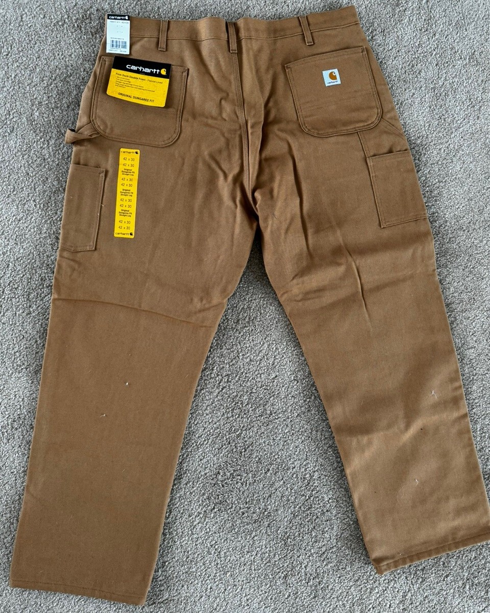 Carhartt Firm Duck Double Front Flannel Lined Pants Orig
