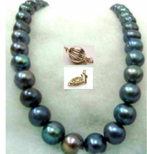 AAA++ 12MM TAHITIAN SOUTH SEAS BLACK BAROQUE ...