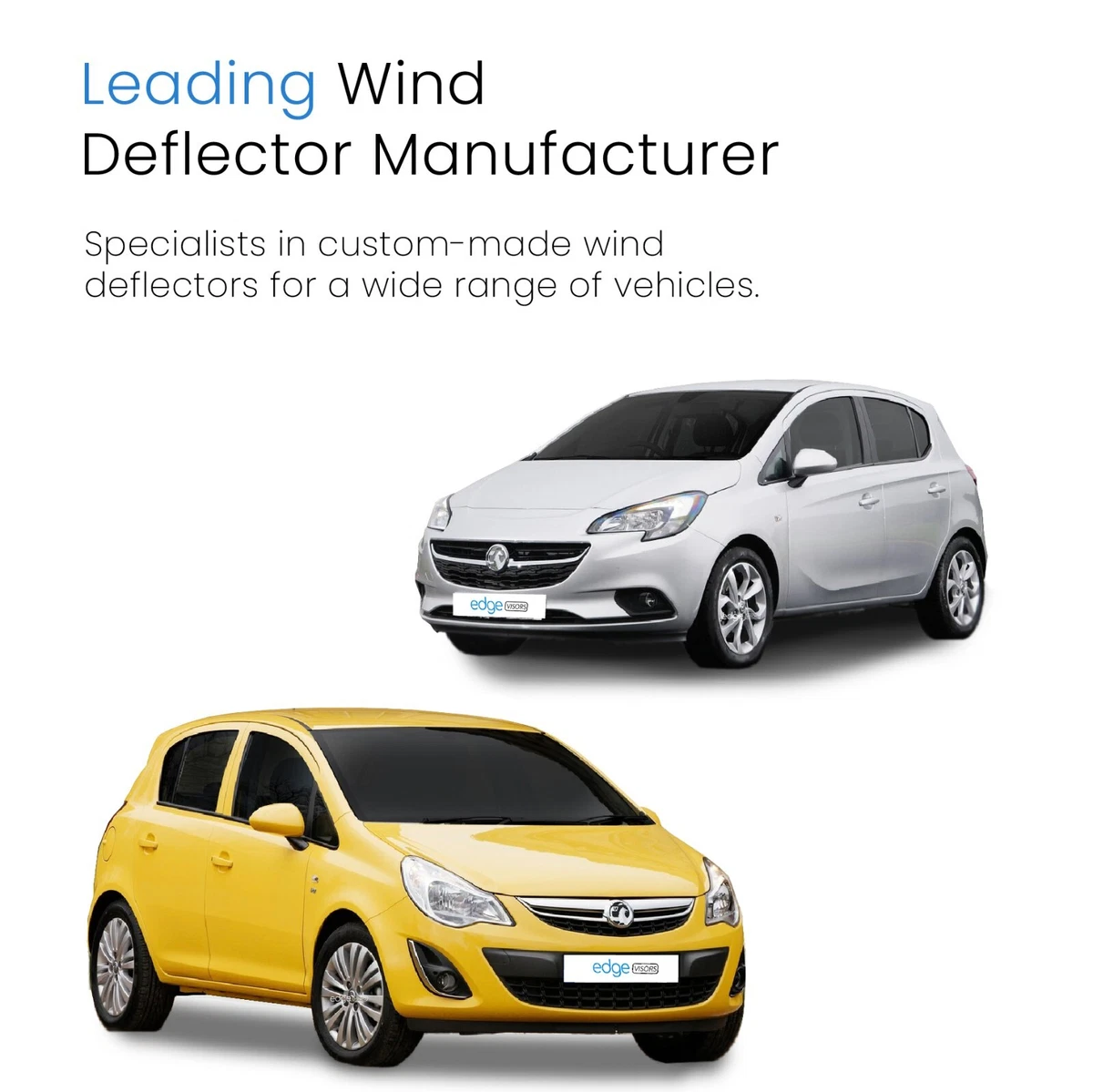 Vauxhall Corsa D E 2006 2019 5 Door Hatchback Wind Deflectors 4pc Edgevisors