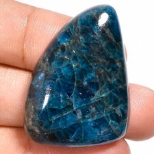 Piedra preciosa cabujón 100 % natural azul apatita forma elegante 83 quilates 33X25X10 mm EE29913