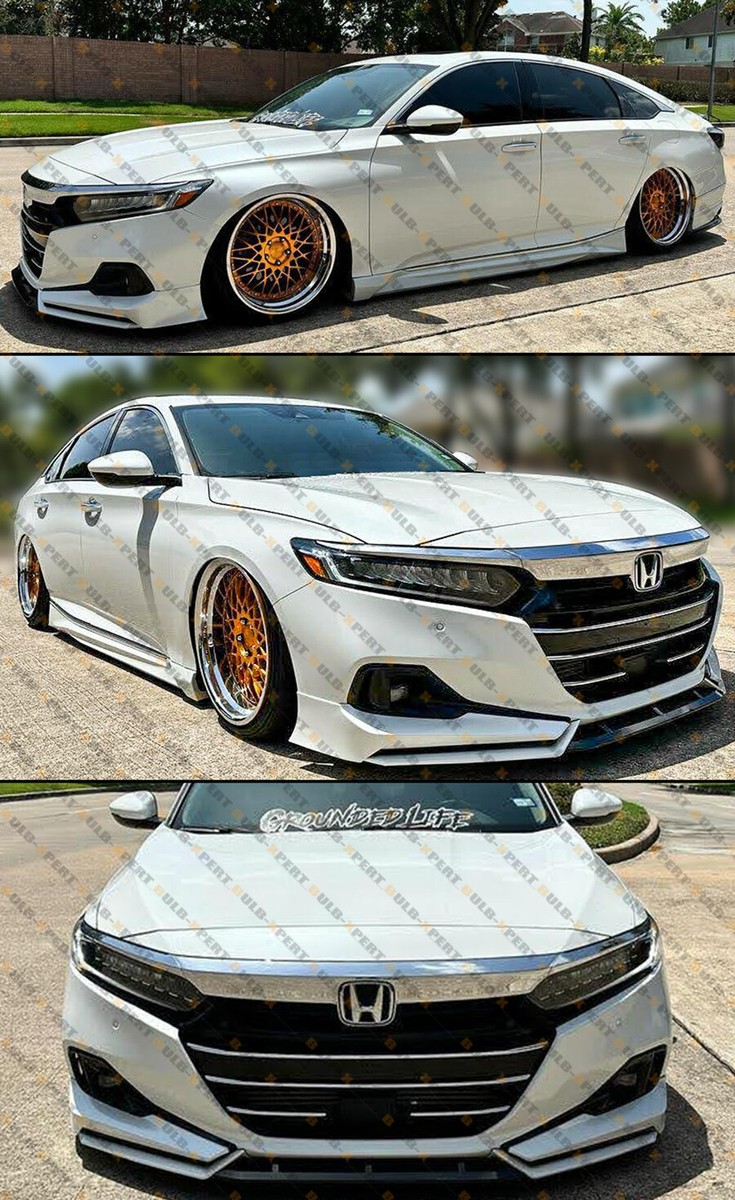 V2 Akasaka Platinum White Pearl Front Bumper Lip Kit For